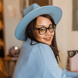 Preloved Lack of Color Rancher Hat in Capri Blue Size Medium